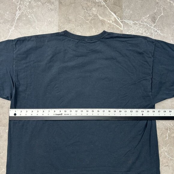 Vintage Biker Flames Skull Graphic Tee Mens 3XL y2k Short Sleeve Ghost Rider - Picture 10 of 12